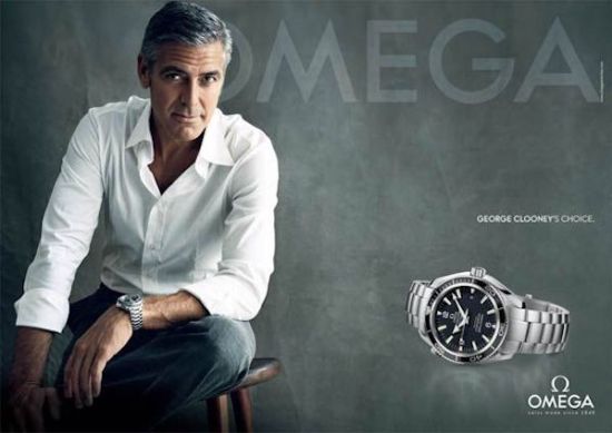 George Clooney - OMEGA wearing celebrity watches