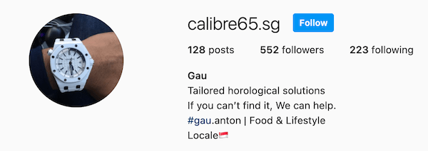Mr. Gau's instagram page