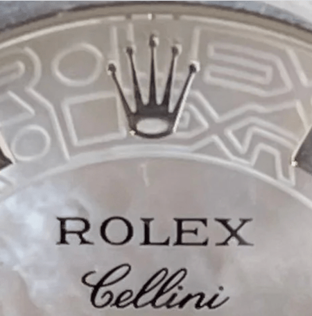 Rolex Cellini Cellinium closeup
