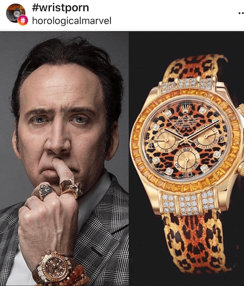 Nicholas Cage and his Rolex