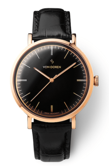 Von Doren Watches' Aksla Mark II Pure Black - Rose Gold